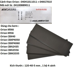 Cánh than bơm hút chân không khô Orion cho bơm KRX6-SS 04041811011