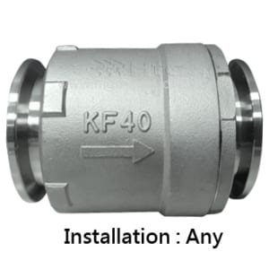 Van 1 chiều hút chân không Inox mặt bích 21mm